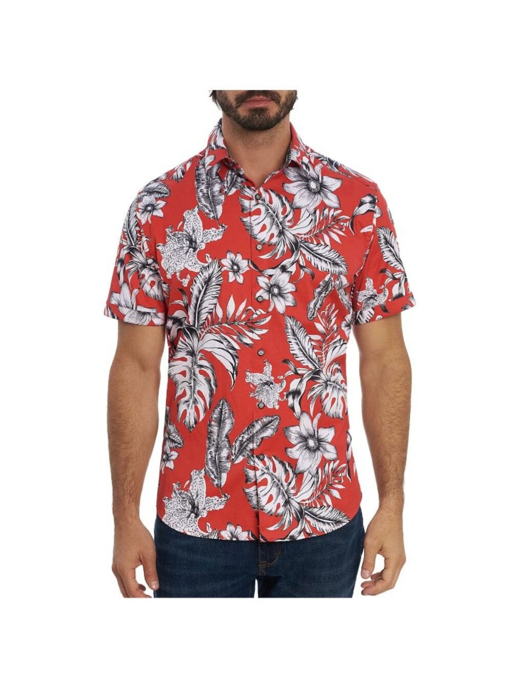 Robert Graham Hawaiian Classic Fit Floral Short Sleeve Shirt 2XL